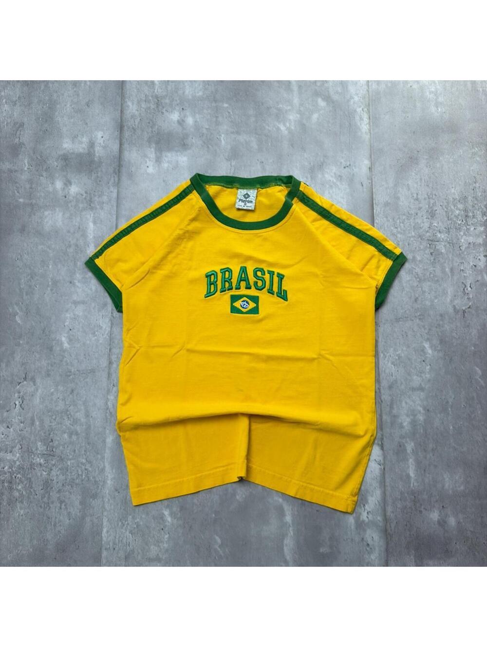 Vintage Yellow Brasil Grunge Skater Baby Tee